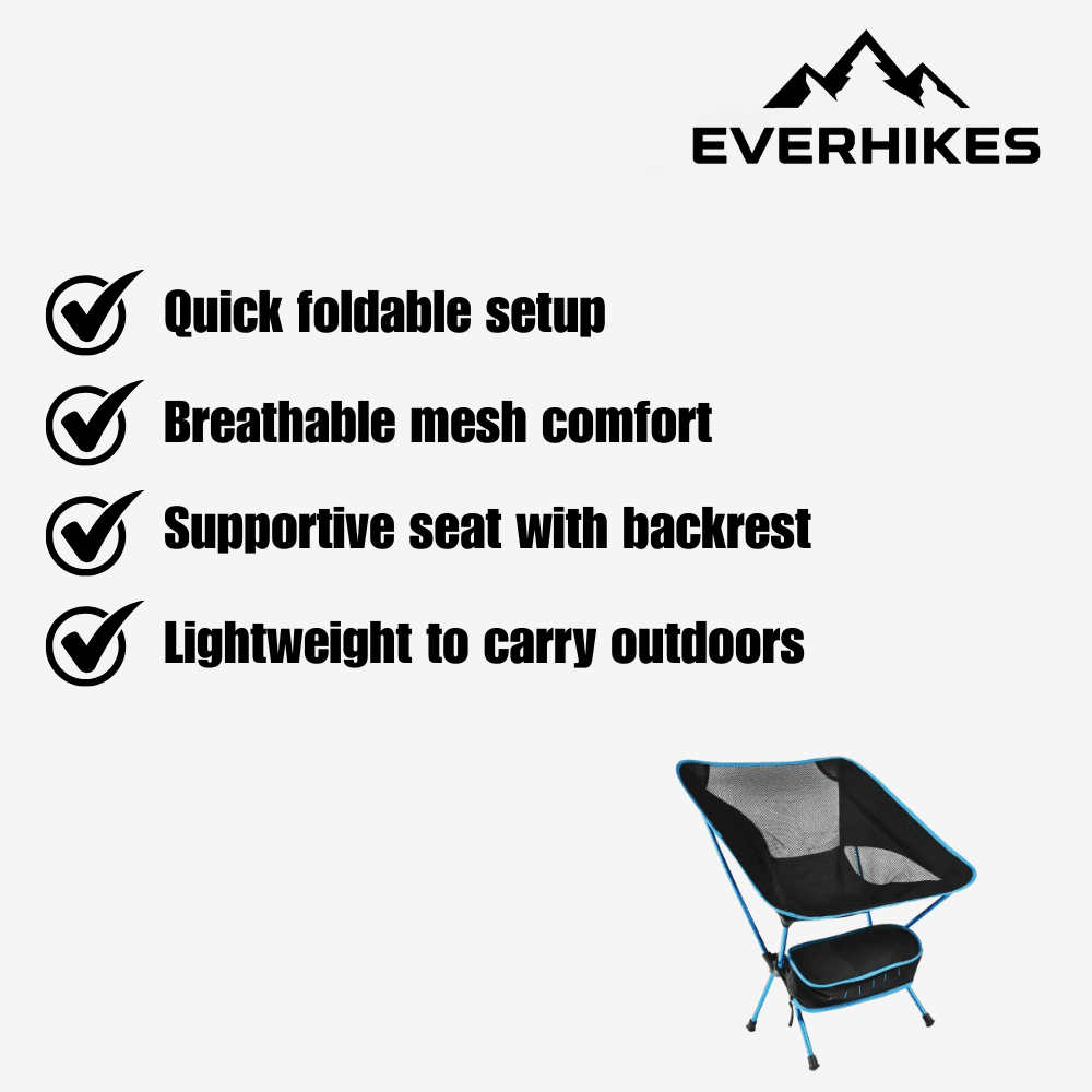 Camping Chair, Lightweight Foldable Outdoor Seat | Everhikes - Evercrest Outdoors