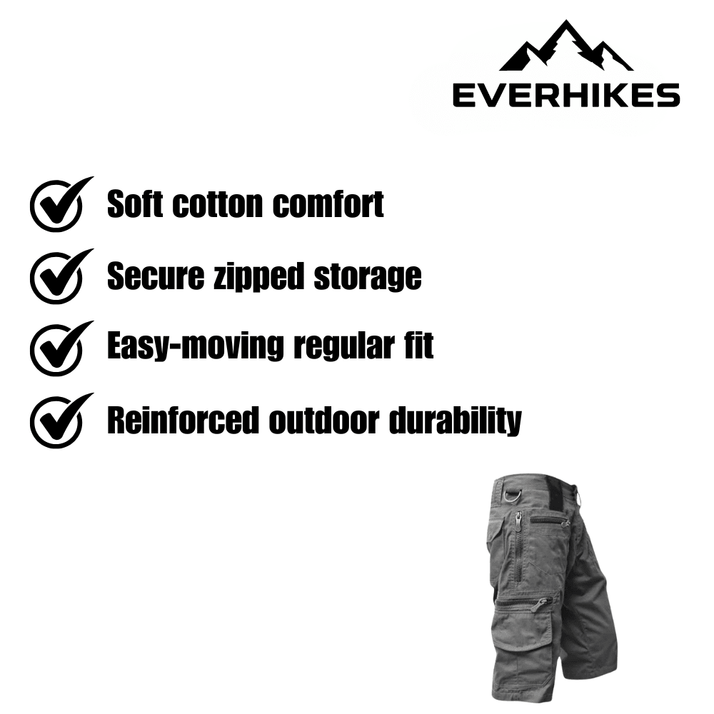 Cargo Shorts, Breathable Cotton Hiking Shorts | Everhikes - Evercrest Outdoors