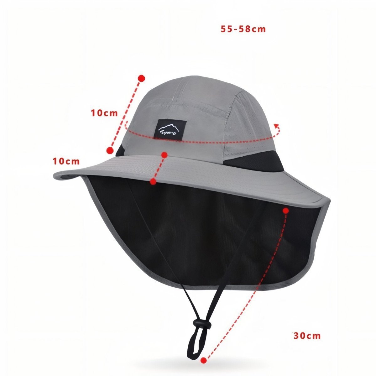 Hiking Hat – Lightweight Breathable Neck Shield Hat | Everhikes - Evercrest Outdoors