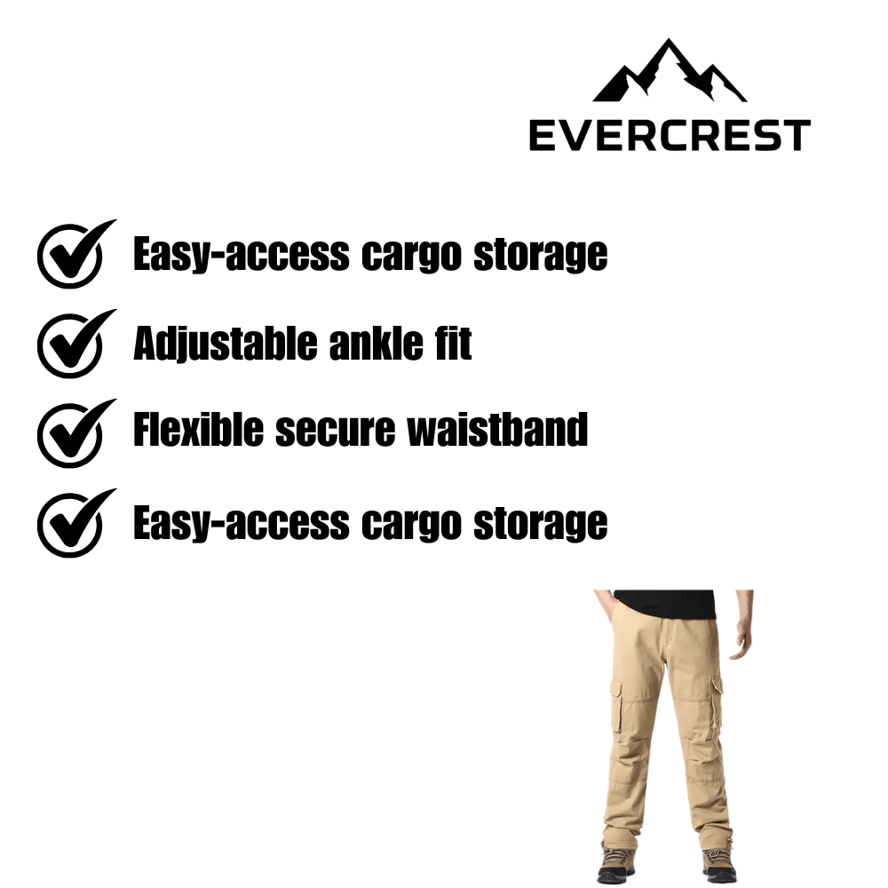 Hiking Pants, Breathable Cargo Trail Pants | Everhikes - Evercrest Outdoors