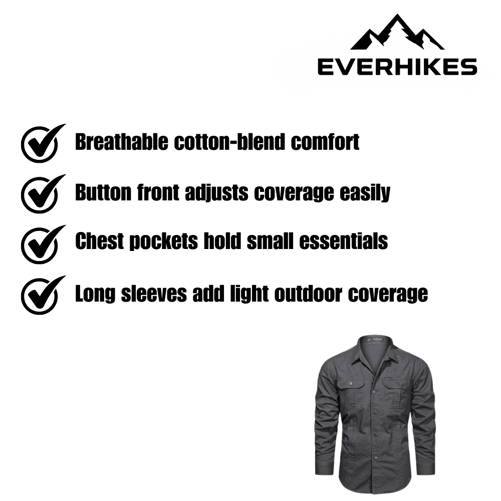 Outdoor Shirt Lightweight Durable Long - Sleeve | Everhikes - Evercrest Outdoors
