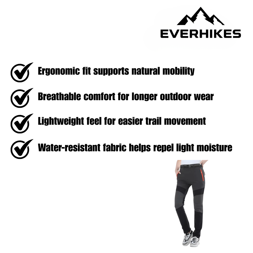 Hiking Pants, Lightweight Water-Resistant Outdoor Pants | Everhikes