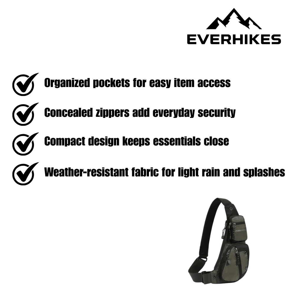 Crossbody Bag – Weather - Resistant Secure Travel Bag | Everhikes - Evercrest Outdoors