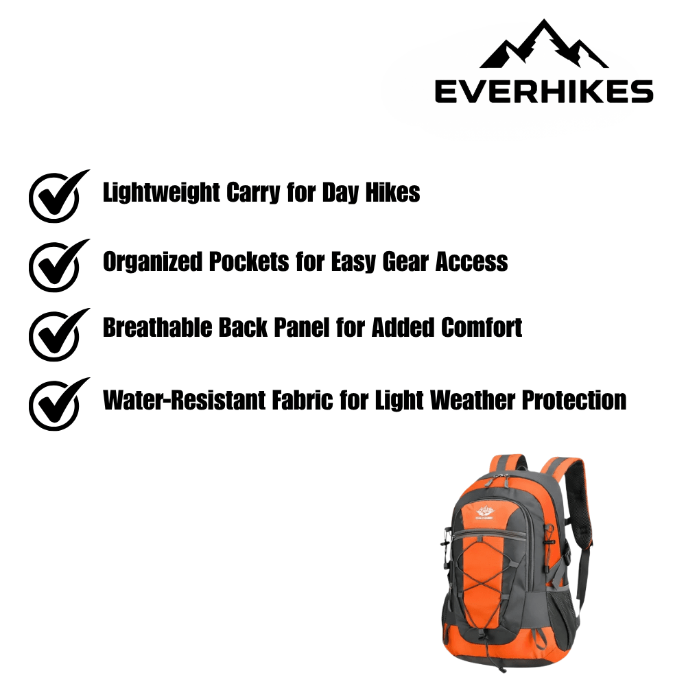 Hiking Backpack – Lightweight Water - Resistant Day Pack | Everhikes - Evercrest Outdoors