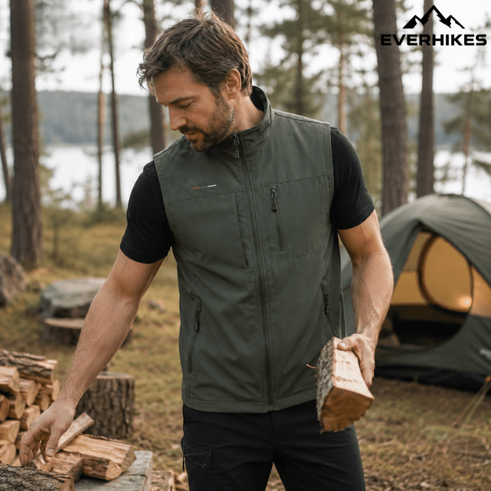 Outdoor Vest for Men, Lightweight Multi - Pocket Hiking Layer | Everhikes - Evercrest Outdoors