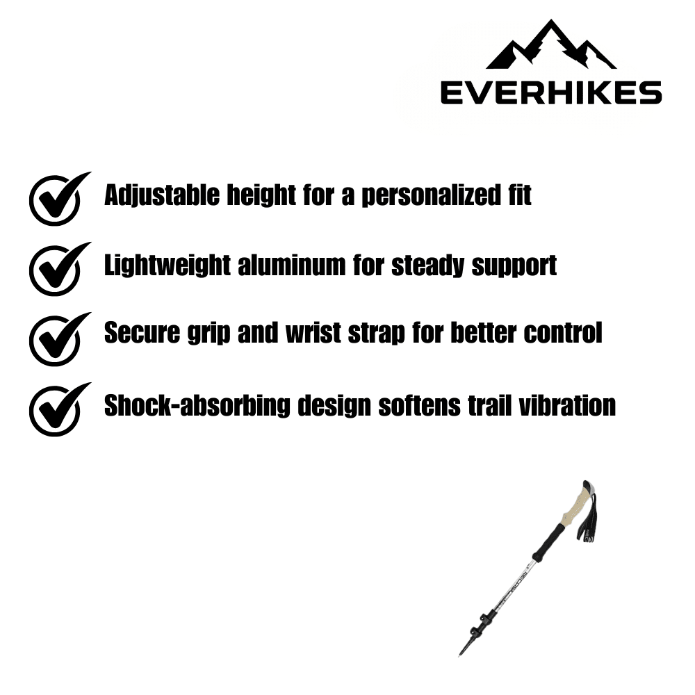 Trekking Pole – Lightweight Shock - Absorbing Hiking Pole | Everhikes - Evercrest Outdoors