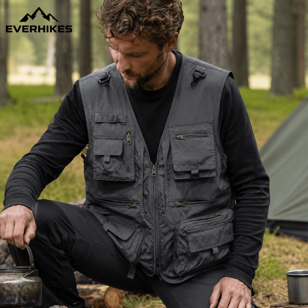 Utility Vest, Lightweight Mesh Multi - Pocket Outdoor Vest | Everhikes - Evercrest Outdoors