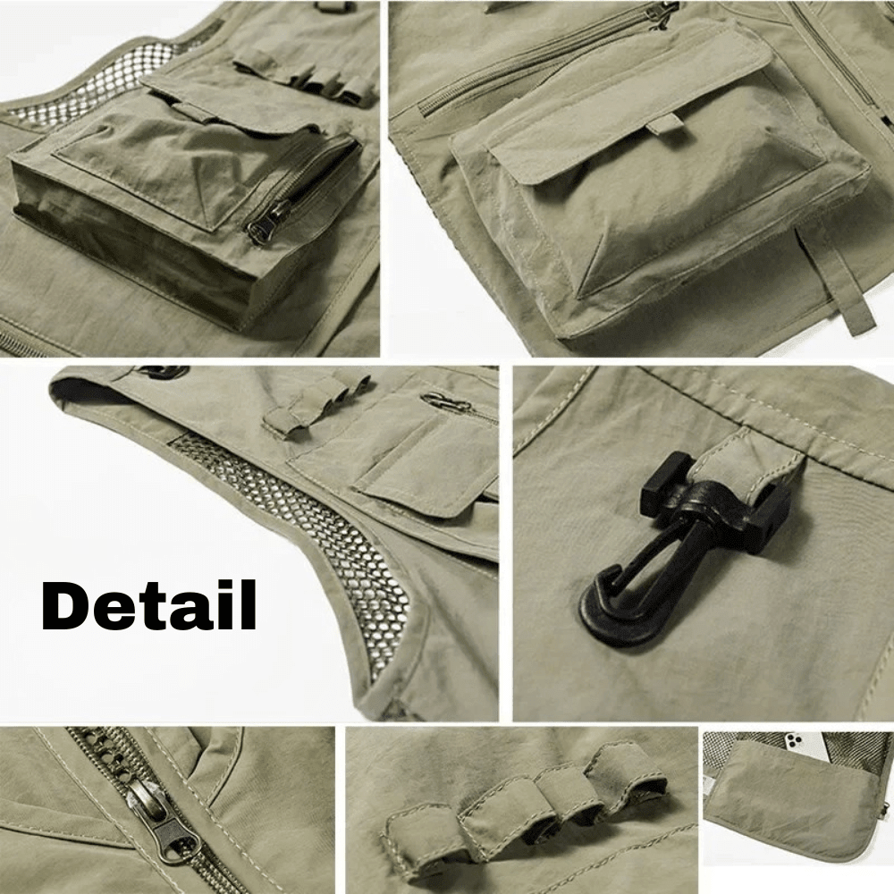 Utility Vest, Lightweight Mesh Multi - Pocket Outdoor Vest | Everhikes - Evercrest Outdoors